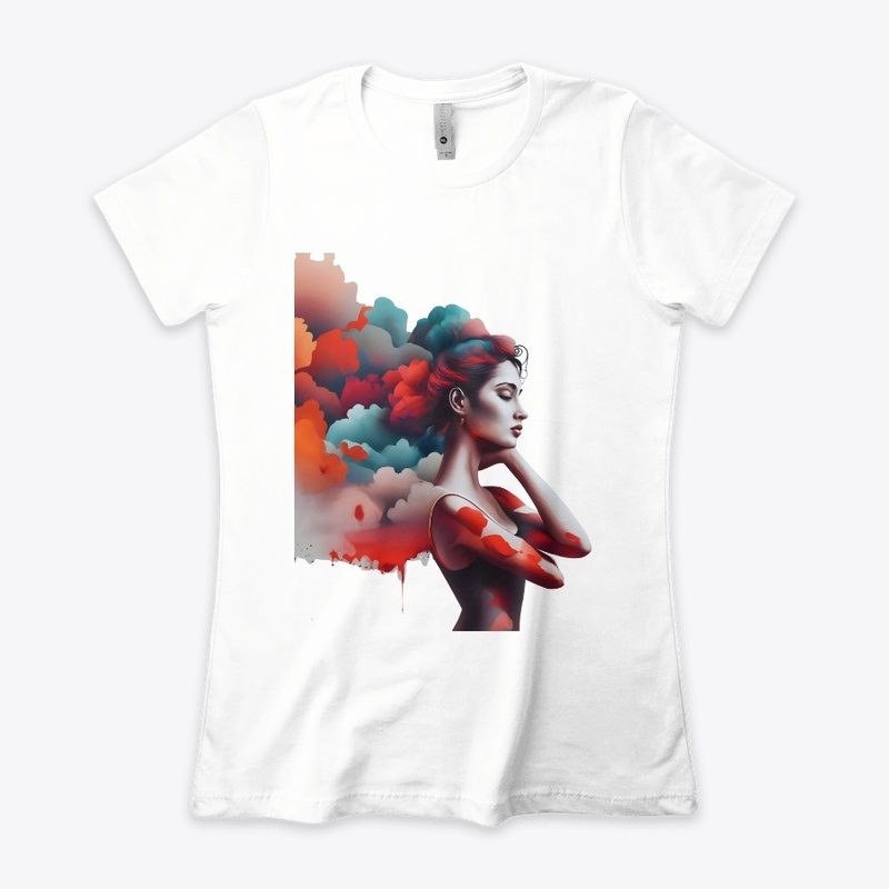 Woman silhouette, boho style Tshirt