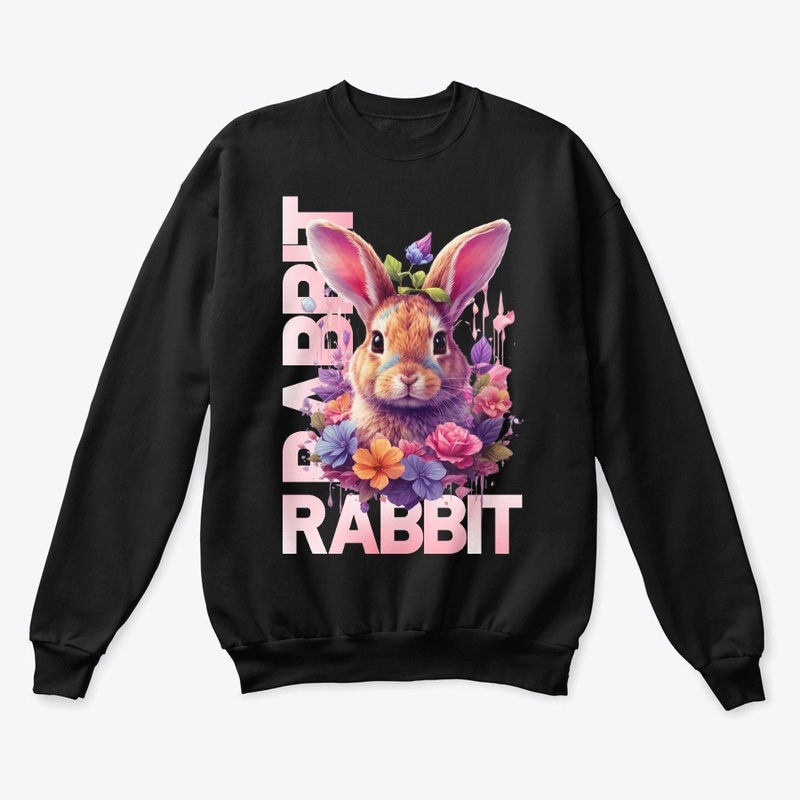 Rabbit and Rose Flower