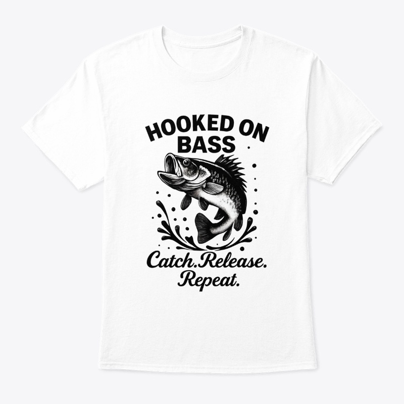 Hooked on Bass Fishing Tee