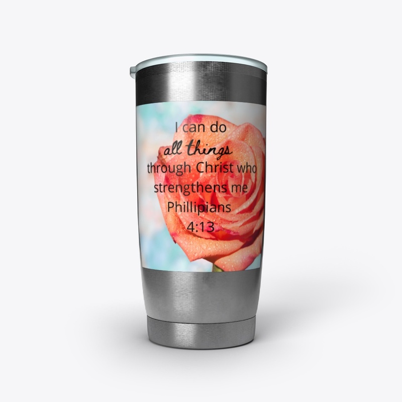 I can do all things rose pillow