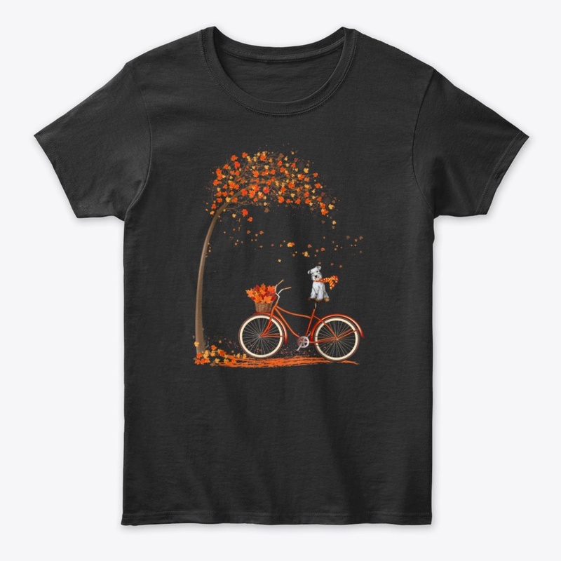 Dog Leaf Fall Autumn Cycling Shirt