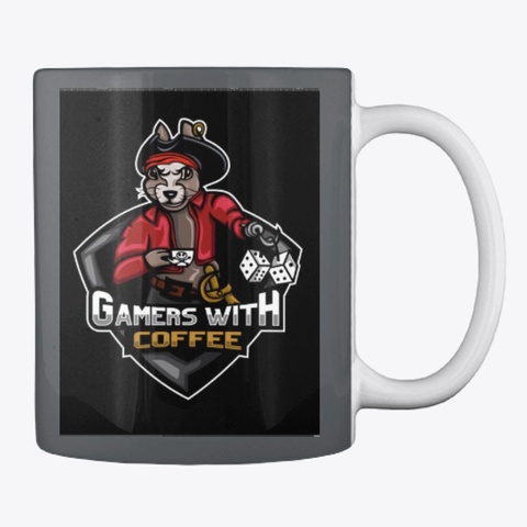 Double Logo Gaming Mug Dark Grey T-Shirt Back