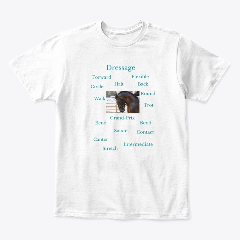 Dressage Kids Tee Shirt/blue print