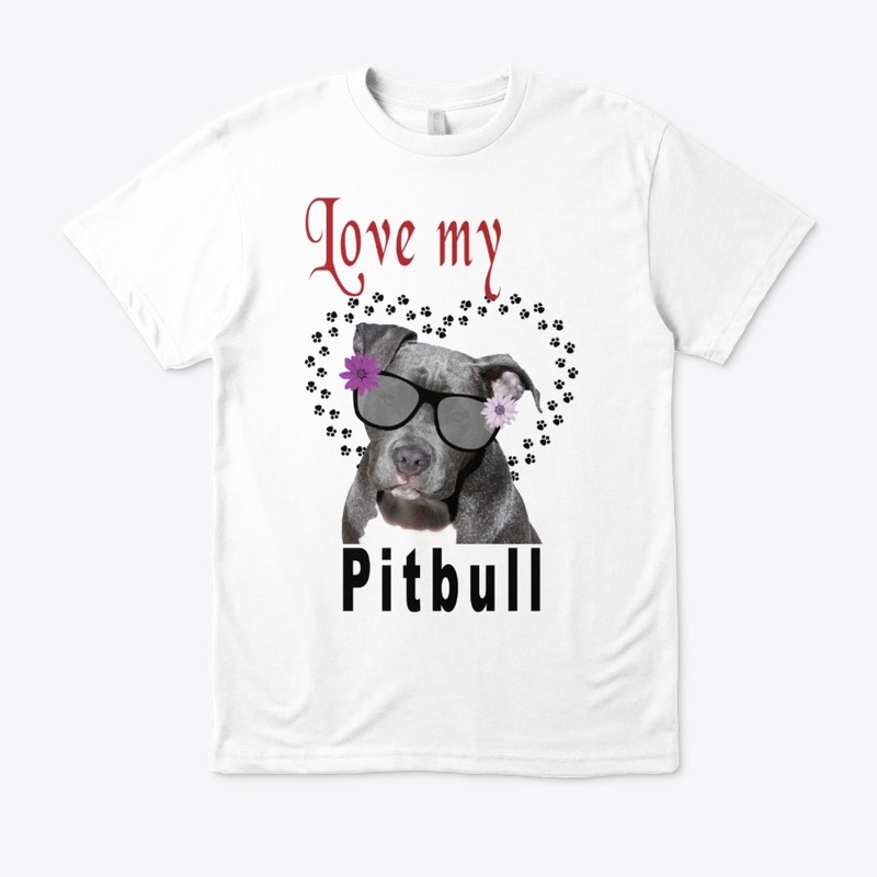 Love My Pitbull in Sunglasses