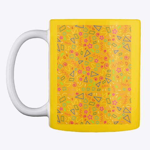 Mustard Abstract Lemon Yellow T-Shirt Front