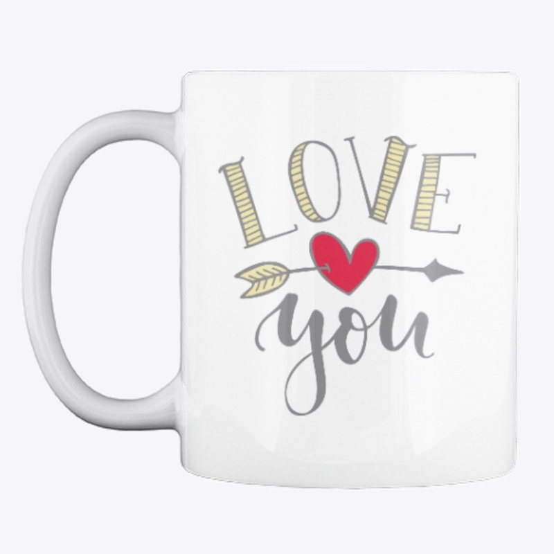 Arrow Heart Love You Valentines Day Gift