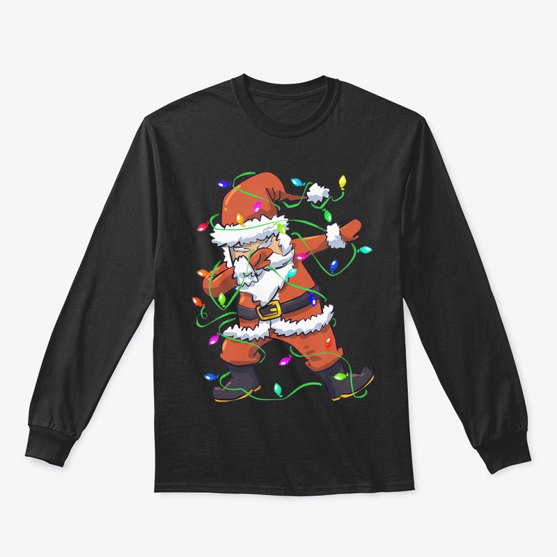 DABBING SANTA CHRISTMAS TREE LIGHTS FAMI