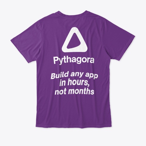 Pythagora Shirts Purple T-Shirt Back