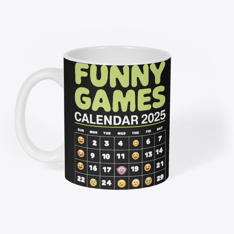 Funny Games Calendar2025 Iconic Design. 