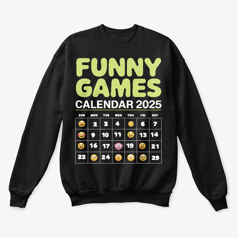 Funny Games Calendar2025 Iconic Design. 
