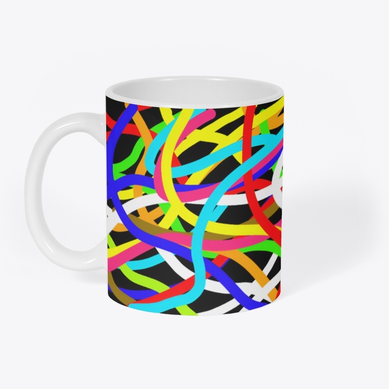 Colorful lines mug