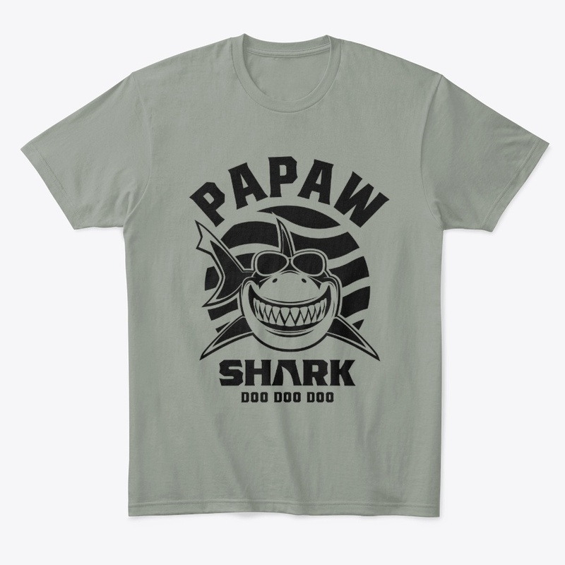 Mens Papaw Shark Father Grandpa Gift