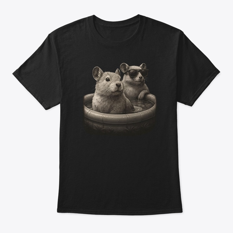 Cute Mouse Pool Party Illustration