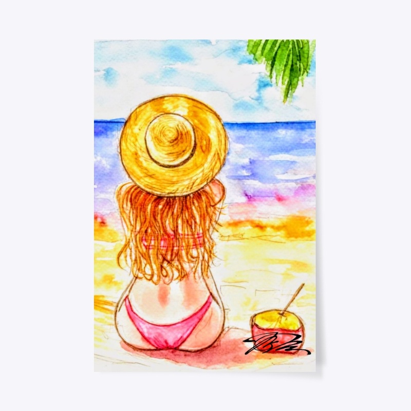 Cool drink on the beach