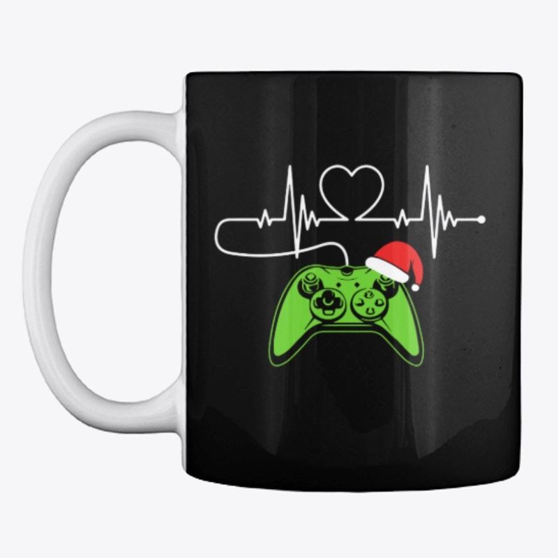 Gamer Heartbeat Santa Hat Christmas