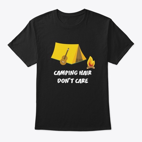Camping , Camp , Camper , Camping Love , Black T-Shirt Front