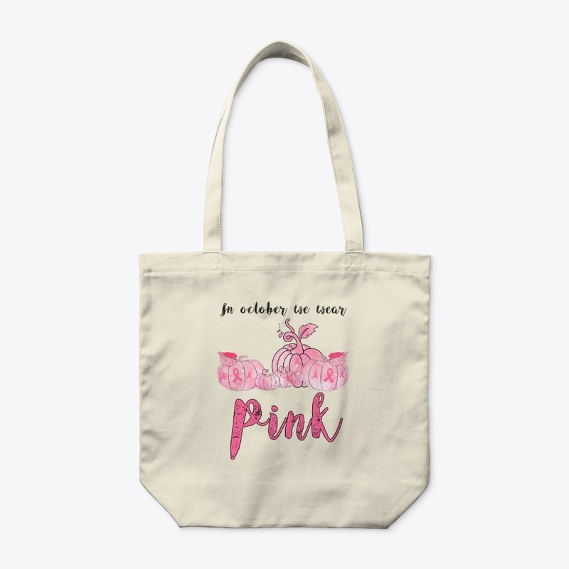 In October We Wear Pink Pumpkin Cancer