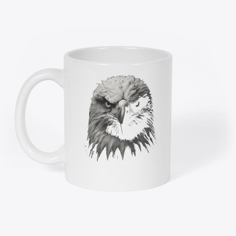 Eagle Portrait in Black and White