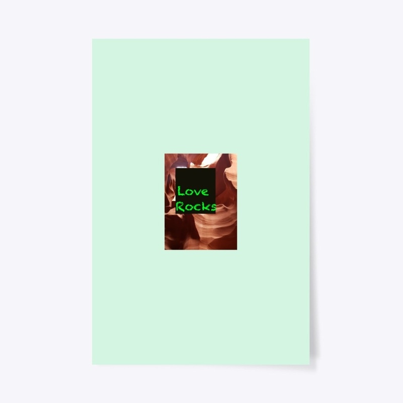 Love Rocks Funny Neon Green Nature Pic