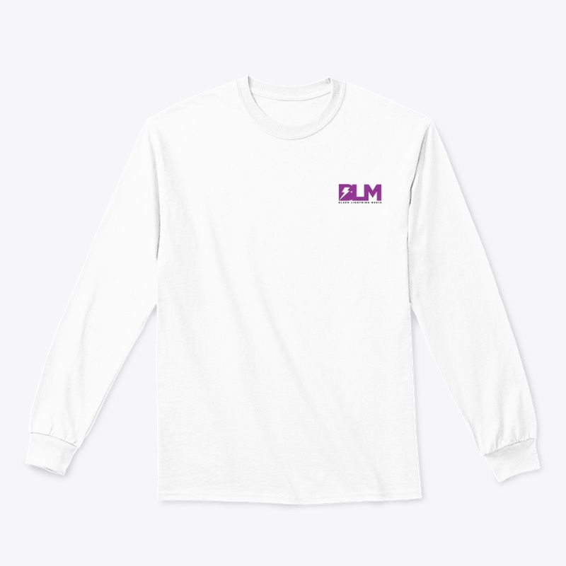 Black Lightning Media White Purple Logo