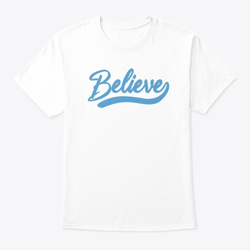 Carolina Blue Believe Script Tee