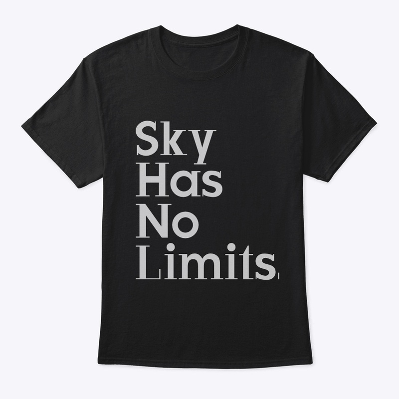 Sky has no limits black t-shirt