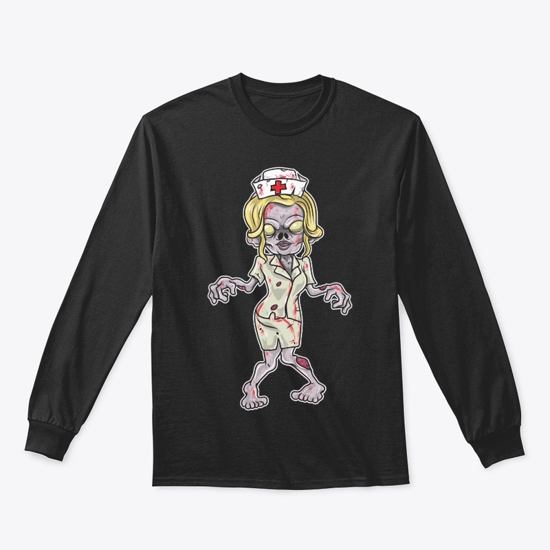 Zombie Nurse Halloween Travel Nurse Tee