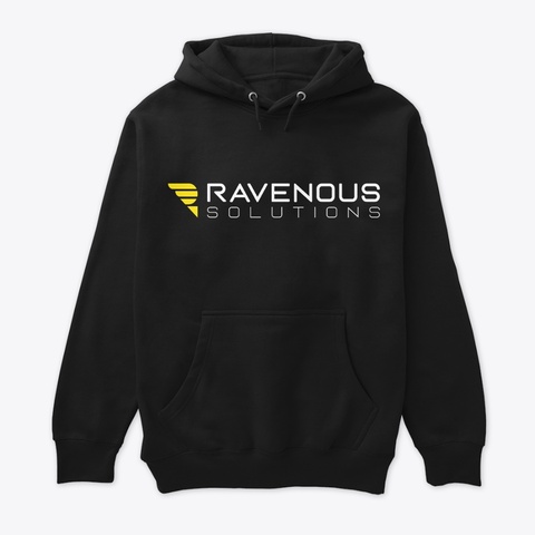 Ravenous Solutions Pullover Hoodie Black Kaos Front
