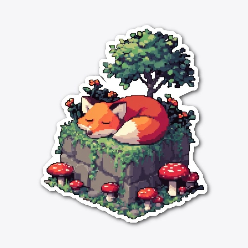 Abandoned Pixel Bicycle Illustration