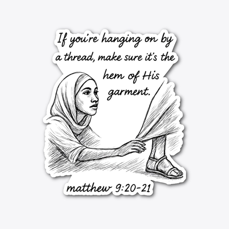 The hem of his garment.
