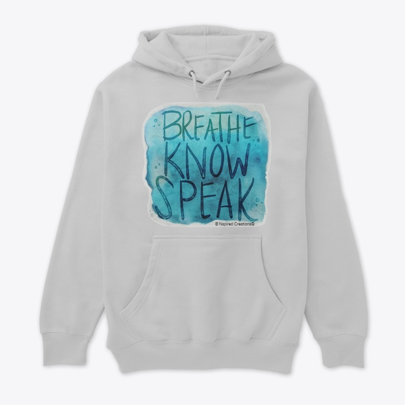 Breathe...Pullover Unisex Hoodie Blue