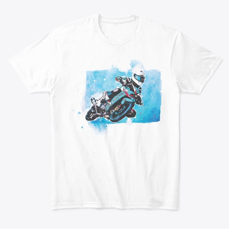 Moto Racer on Blue Backgroud