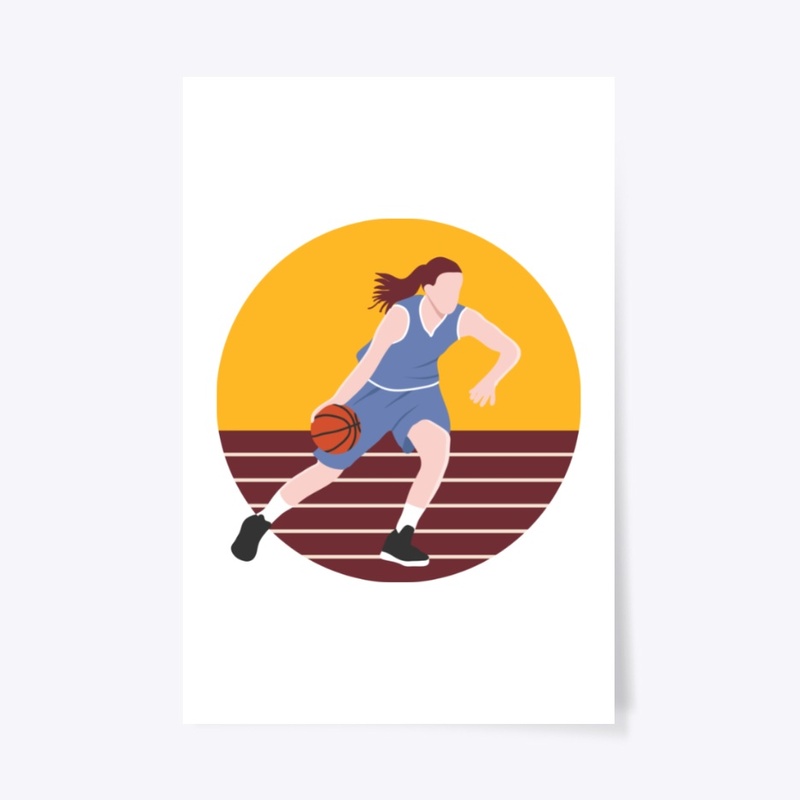 Basketball - Girl Dribbling