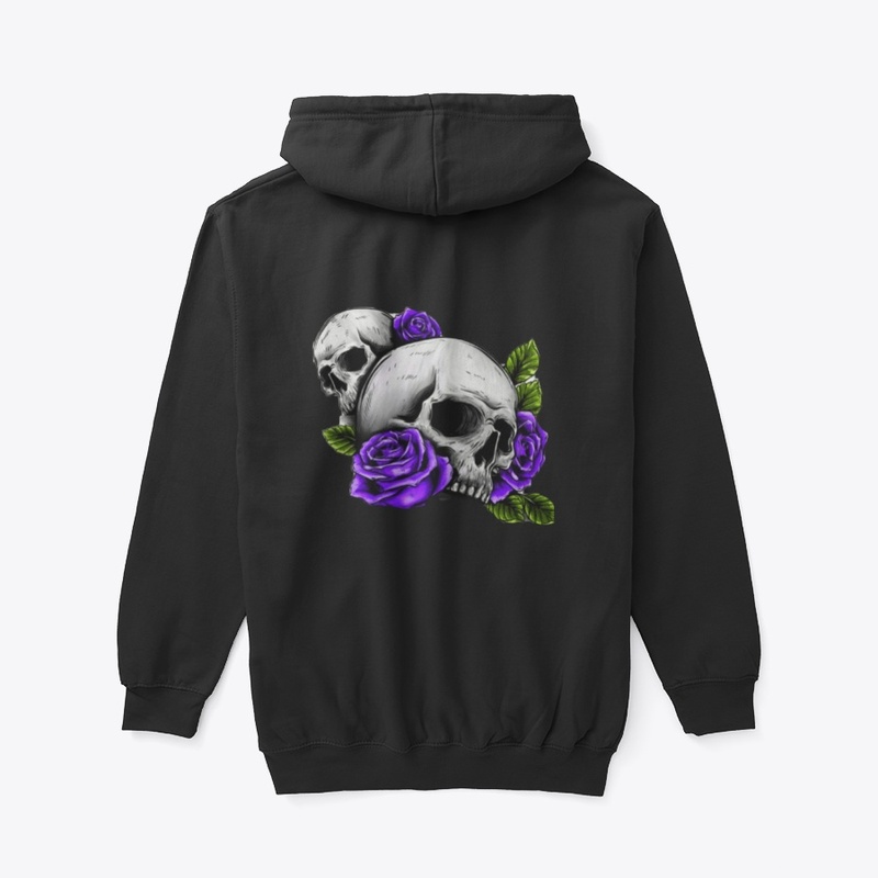 Purple rose & skull 