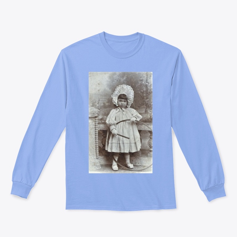 YOUNG VICTORIAN GIRL WITH HOOP & STICK