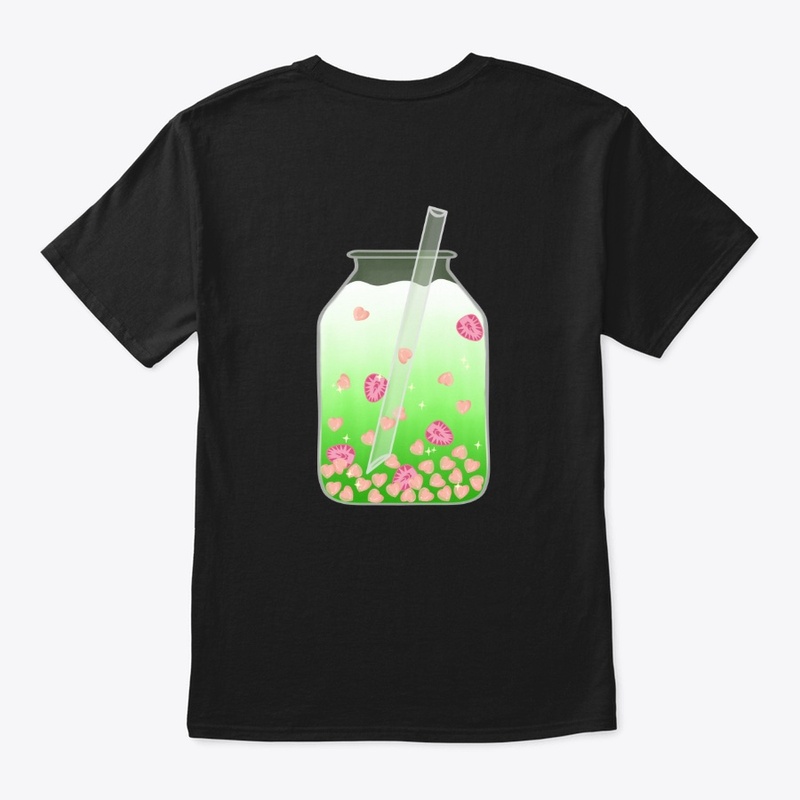 Strawberry Matcha Heart Boba