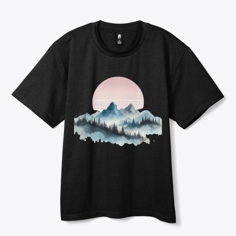 Sun and Mountains T-Shirt Design 