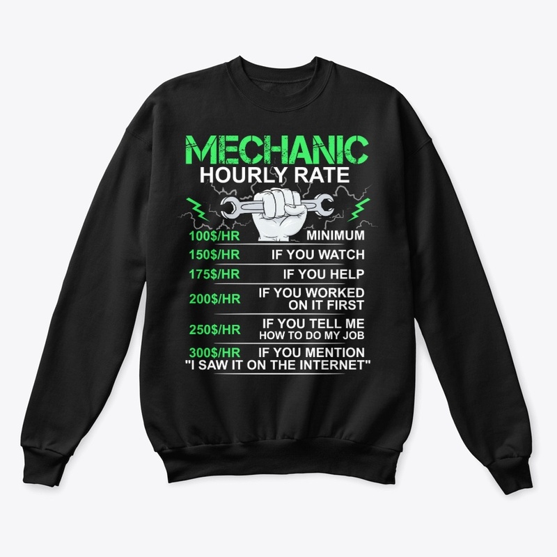 Funny Mechanic Gift, Hourly Rate