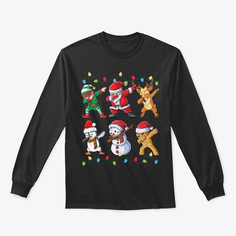 Dabbing Santa Elf Friends Christmas Gift