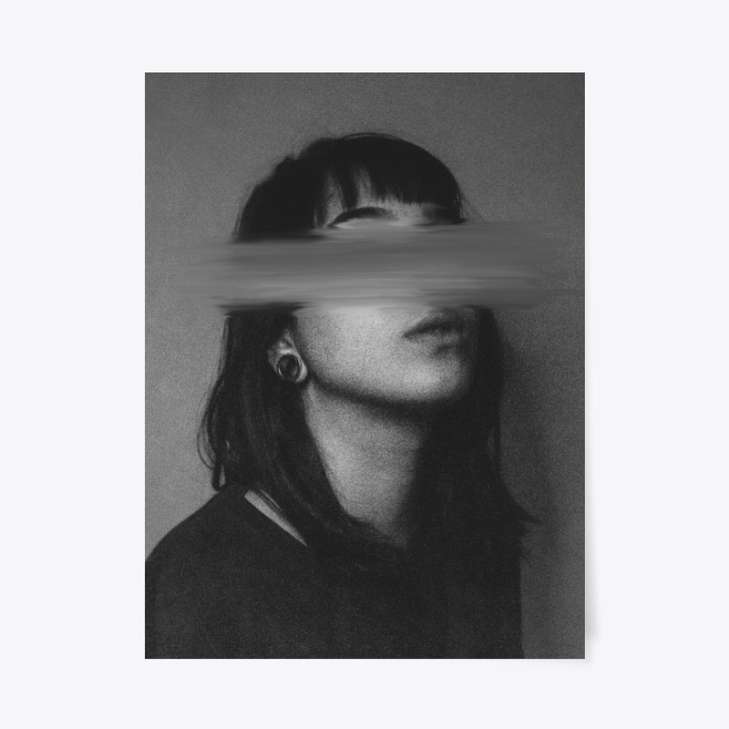 Black and white girl Poster