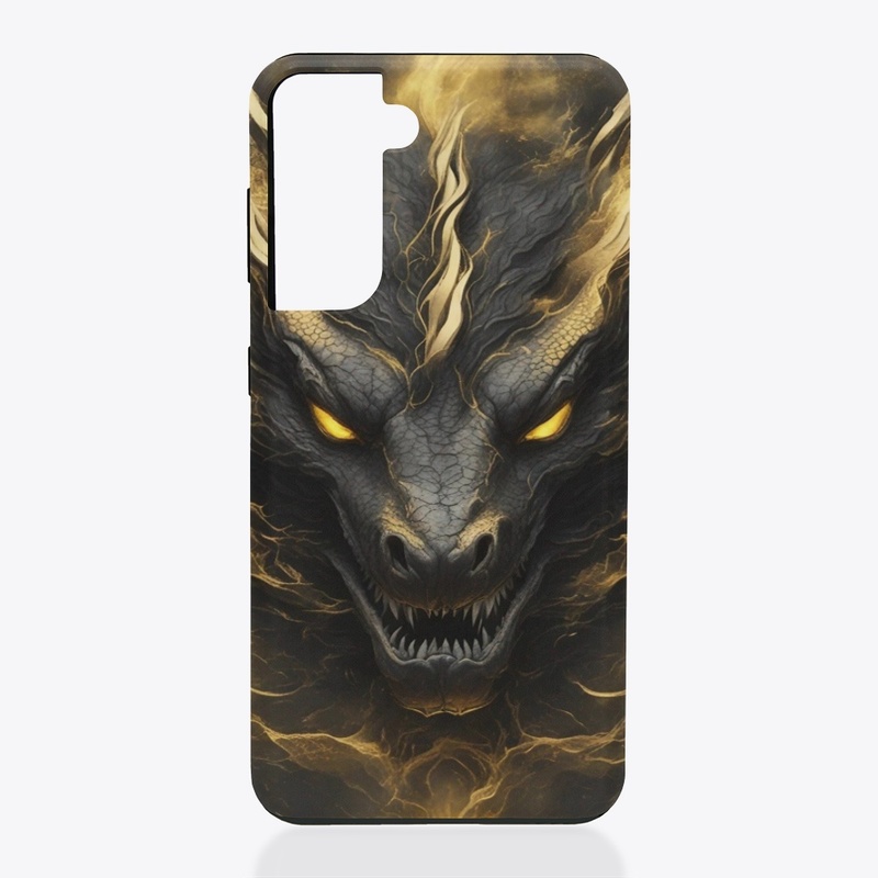 Mythical Dragon Head Glowing Eyes