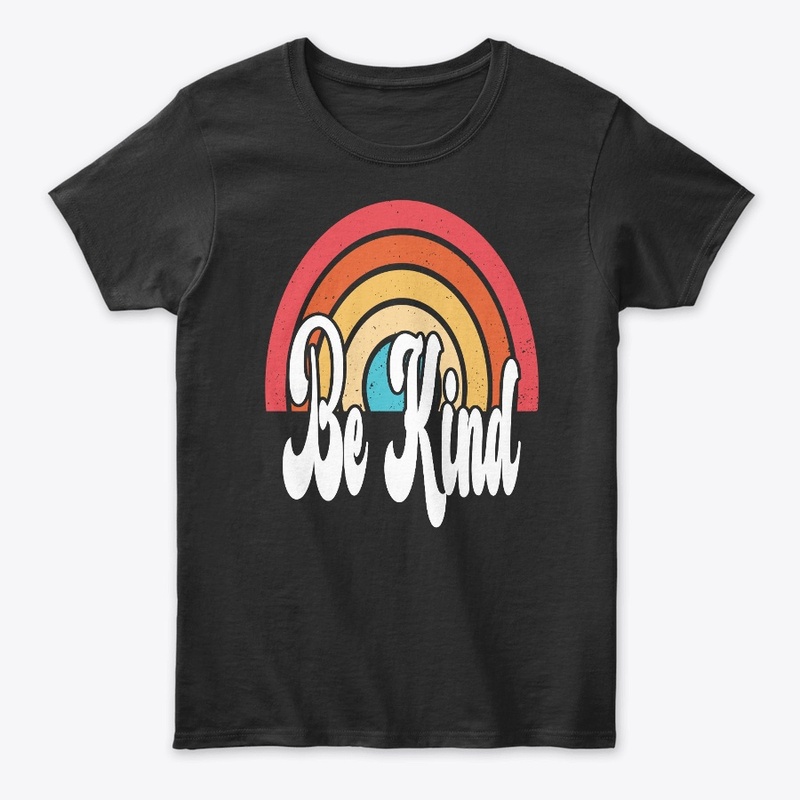 Be Kind retro vintage rainbow