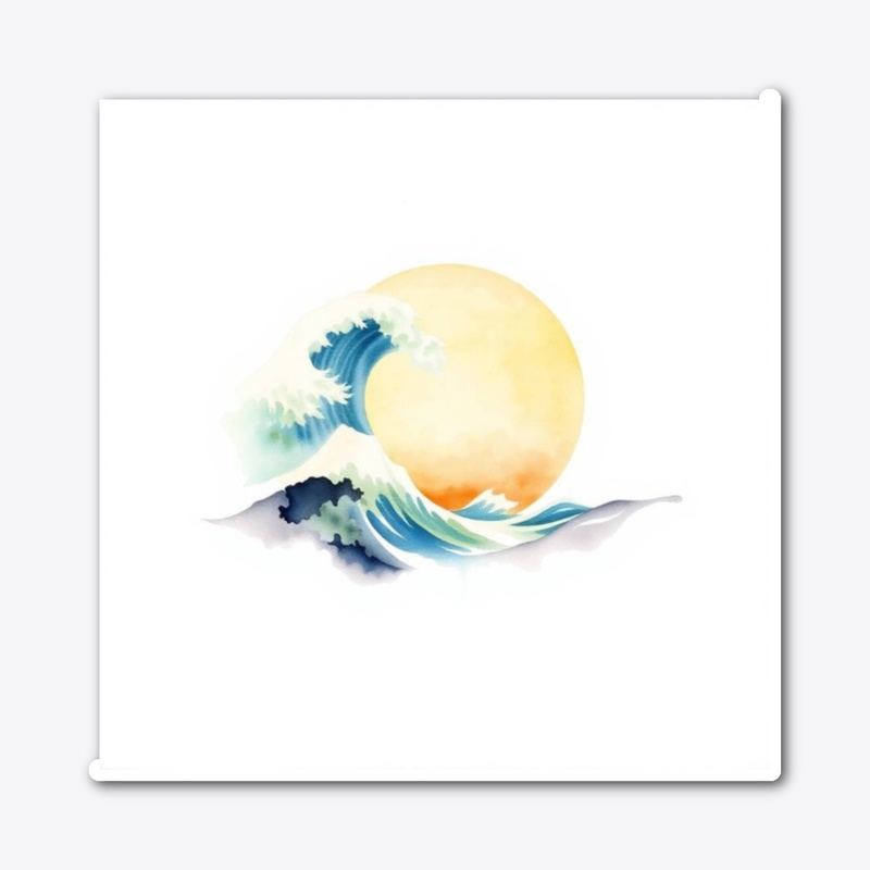 wave with sun