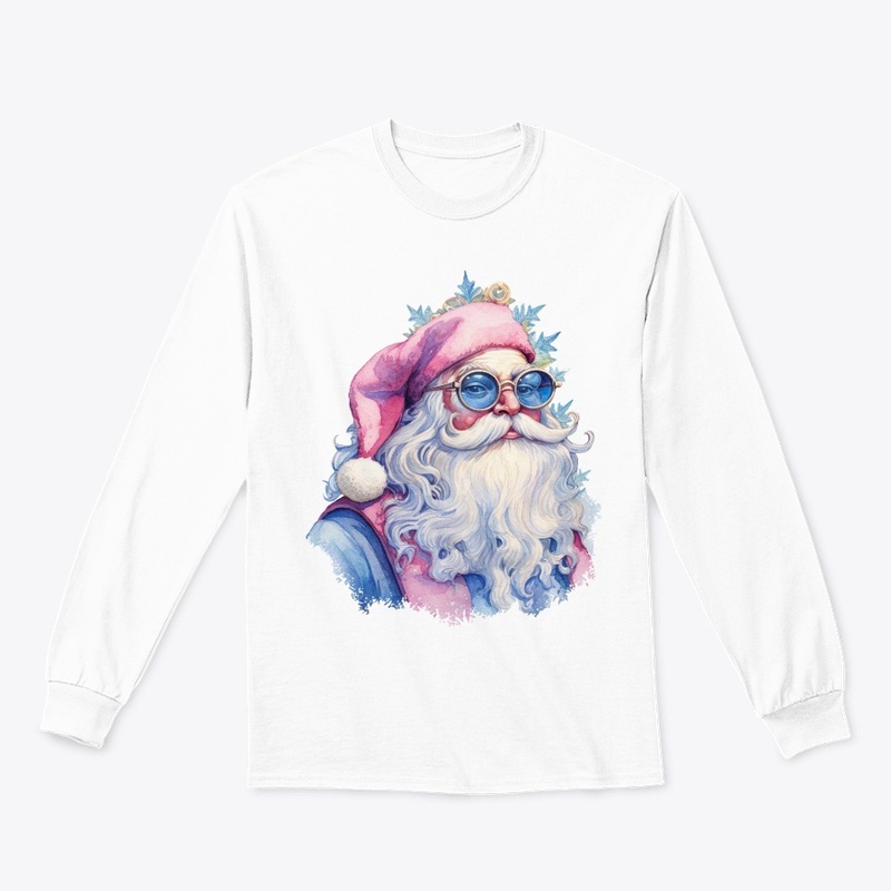 Christmas Hipster Santa with Sunglasses
