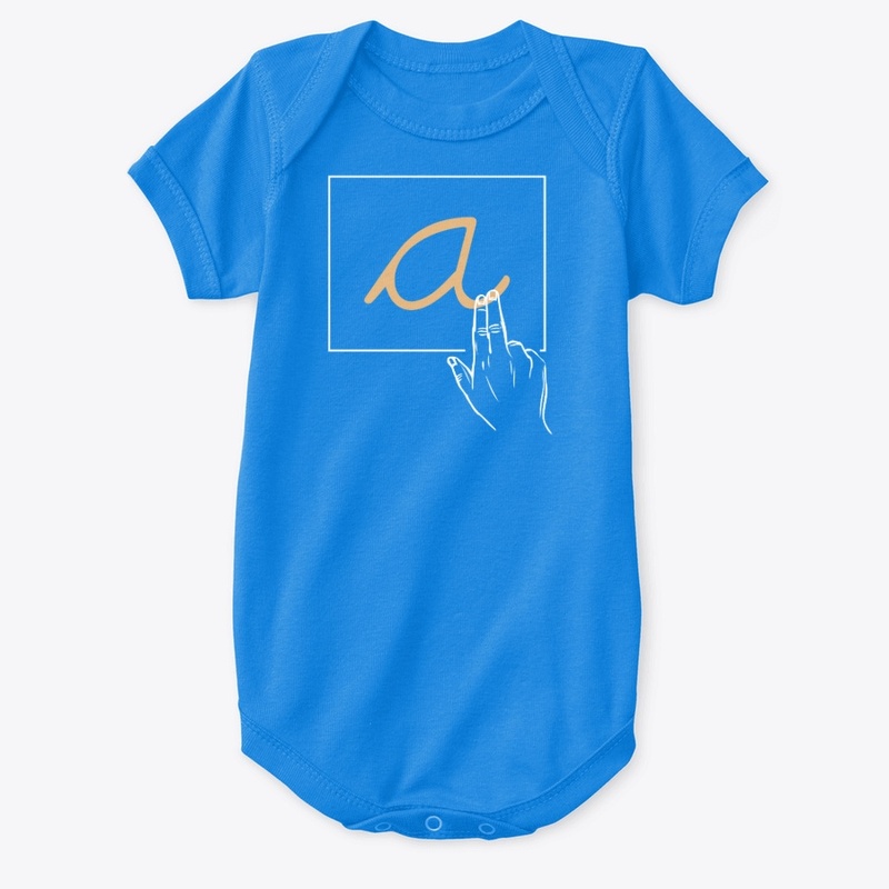Montessori - Cursive Sandpaper "a"