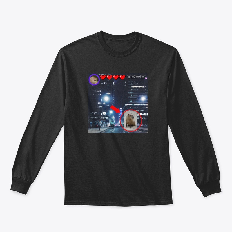 Tee-E1 - capybara in night city