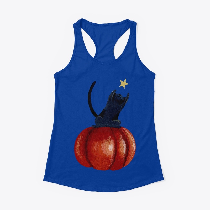 Cat on pumpkin Halloween Design