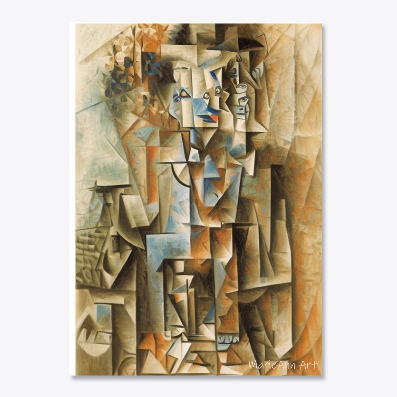 Man with a guitar, art by MarieAnn
