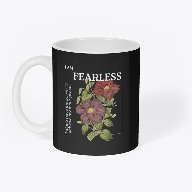 black flawer mug 