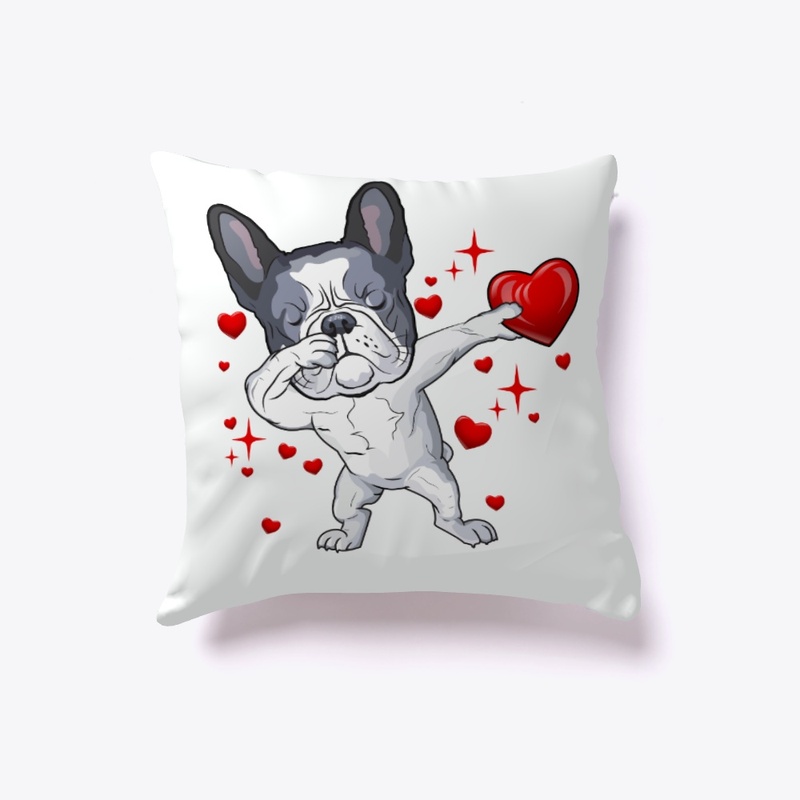Dabbing French Bulldog Heart TShirt